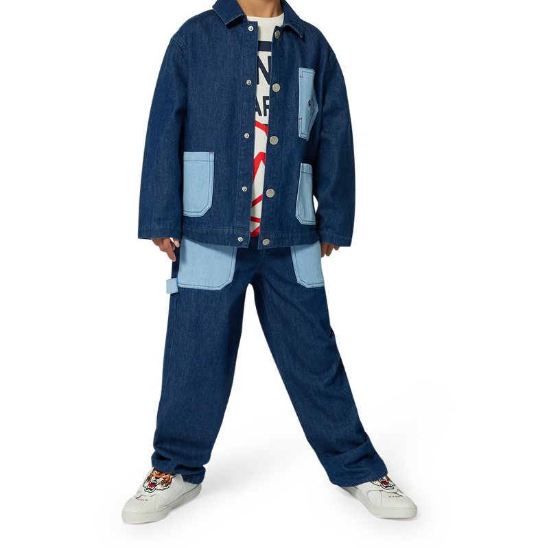 Bestickte Jeans mit Taschen KENZO KIDS 
                        JUNGE