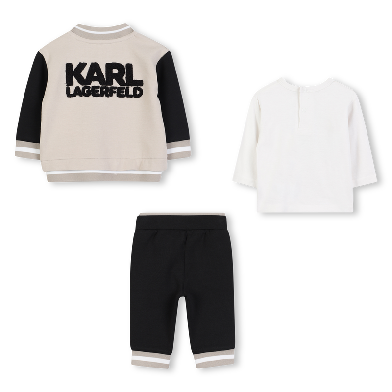 Set aus Strickjacke und Hose aus doppeltem Jersey KARL LAGERFELD KIDS 
                        JUNGE