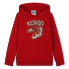 Sweatshirt mit Kapuze, DUNKEL ROT, hi-res