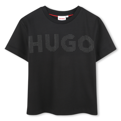 T-Shirt mit Nieten-Logo HUGO M&Auml;DCHEN