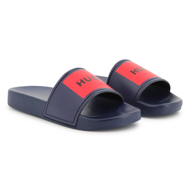 Pantoletten mit Badges HUGO 
                        JUNGE