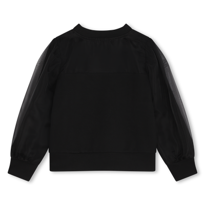 Sweatshirt mit Organza-&Auml;rmeln KARL LAGERFELD KIDS M&Auml;DCHEN