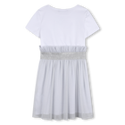 Kurz&auml;rmeliges kleid aus bi-material KARL LAGERFELD KIDS 
                    M&Auml;DCHEN