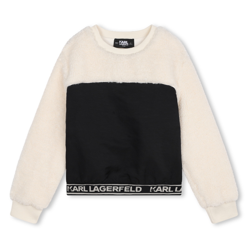 Sweatshirt aus 2 Materialien KARL LAGERFELD KIDS 
                        M&Auml;DCHEN