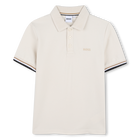 Kurz&auml;rmeliges poloshirt, HELL BEIGE, hi-res