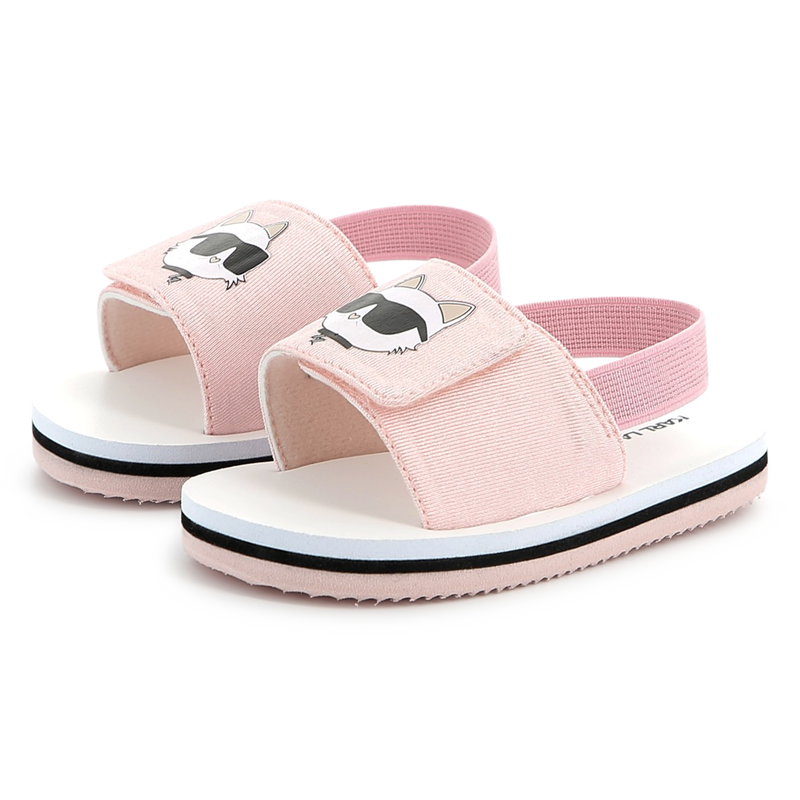 Leichte Sandalen mit Klett KARL LAGERFELD KIDS 
                        UNISEX