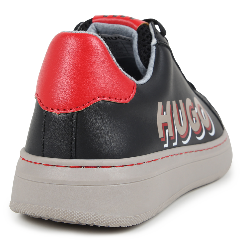 Schn&uuml;r-Sneaker aus Leder HUGO 
                        JUNGE