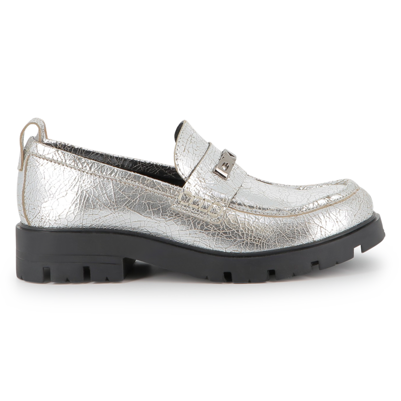 Loafer aus Metallic-Rindsleder DKNY 
                        M&Auml;DCHEN