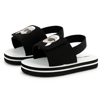 Leichte Sandalen mit Klett KARL LAGERFELD KIDS UNISEX