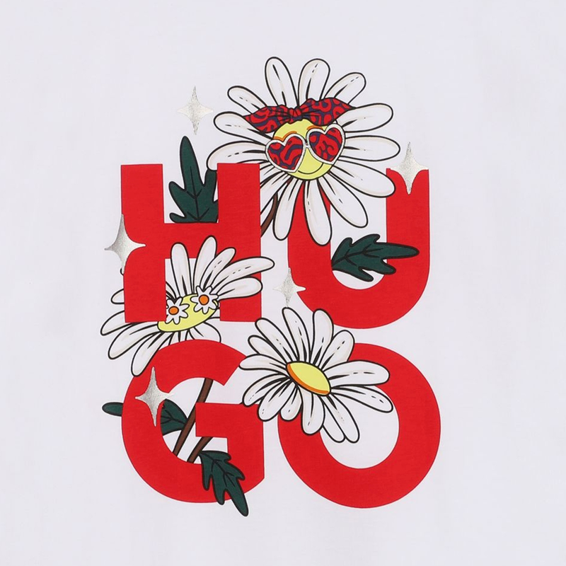 T-Shirt mit Fantasie-Druck HUGO 
                        M&Auml;DCHEN