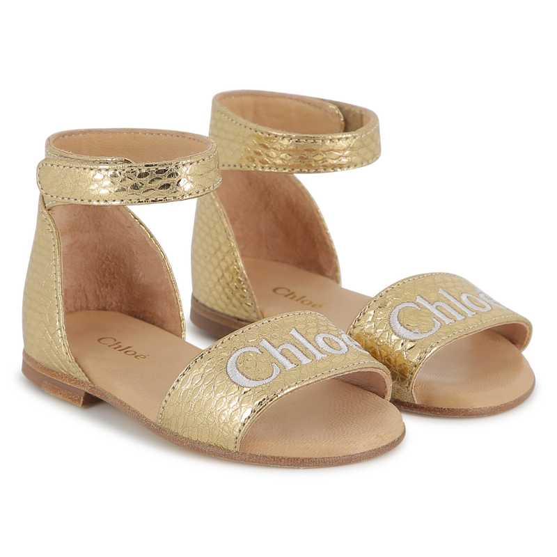 Riemchensandalen aus Leder CHLOE 
                        M&Auml;DCHEN