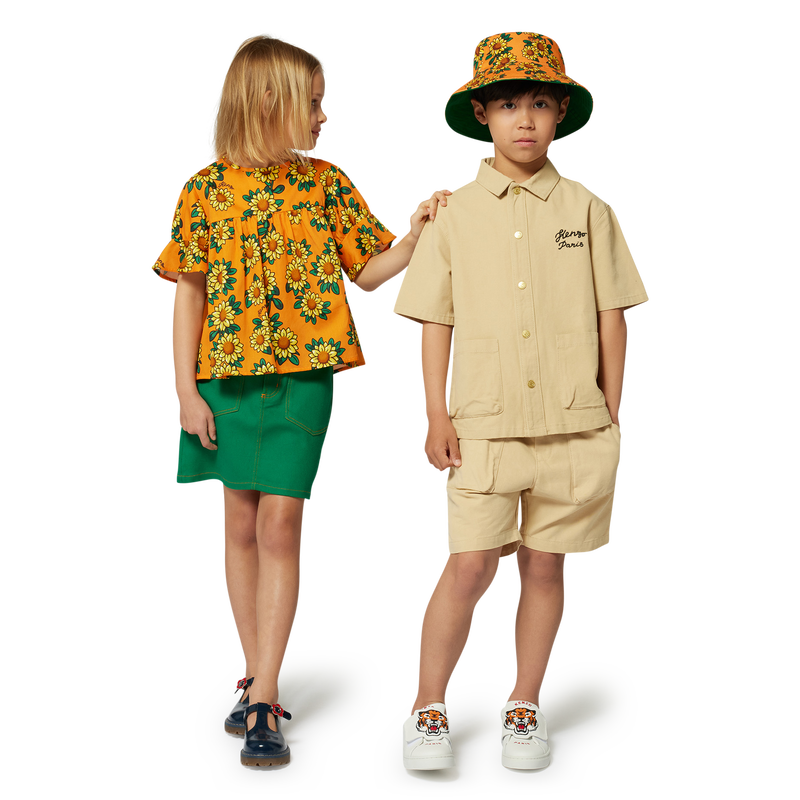 Bluse aus Baumwollsatin KENZO KIDS 
                        M&Auml;DCHEN