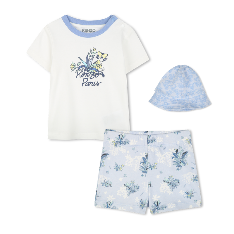 Set aus T-Shirt, Shorts &amp; Hut KENZO KIDS 
                        JUNGE