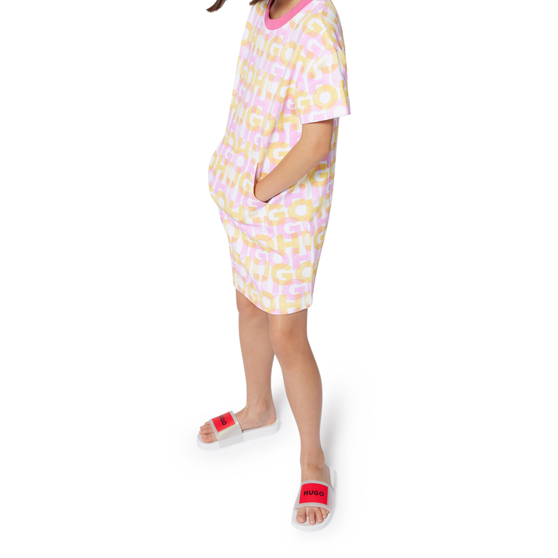 Sweatkleid mit Logomuster HUGO 
                        M&Auml;DCHEN