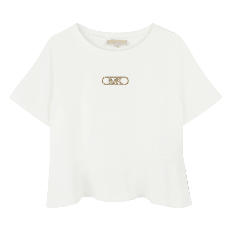 Kurz&auml;rmliges Baumwoll-T-Shirt MICHAEL KORS 
                        M&Auml;DCHEN