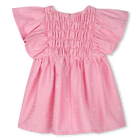 Besticktes Baumwollsatin-Kleid KENZO KIDS 
                    M&Auml;DCHEN