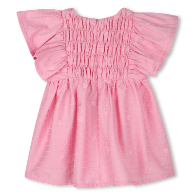 Besticktes Baumwollsatin-Kleid KENZO KIDS M&Auml;DCHEN