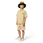 Bestickte Baumwoll-Bermudas KENZO KIDS 
                    JUNGE