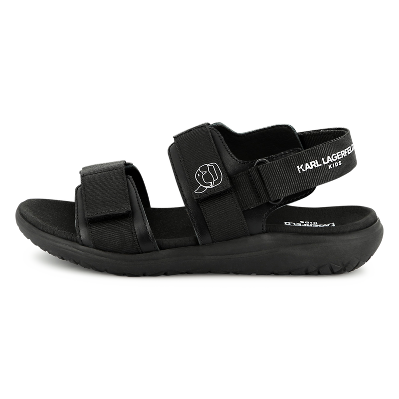 Ledersandalen mit Klett KARL LAGERFELD KIDS 
                        JUNGE