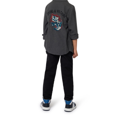 Hemd mit Logo-Stickerei ZADIG & VOLTAIRE JUNGE