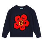 Strickpulli mit Blume und Logo KENZO KIDS 
                    M&Auml;DCHEN