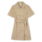 Kurz&auml;rmeliges Kleid aus Twill MICHAEL KORS 
                    M&Auml;DCHEN