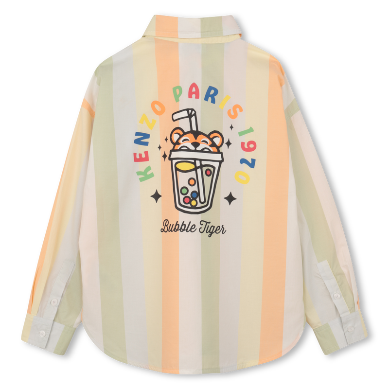 Gestreiftes langarmhemd KENZO KIDS 
                        JUNGE