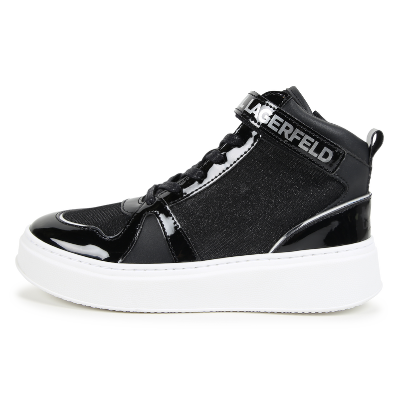 High-Top-Sneaker aus Leder KARL LAGERFELD KIDS 
                        M&Auml;DCHEN