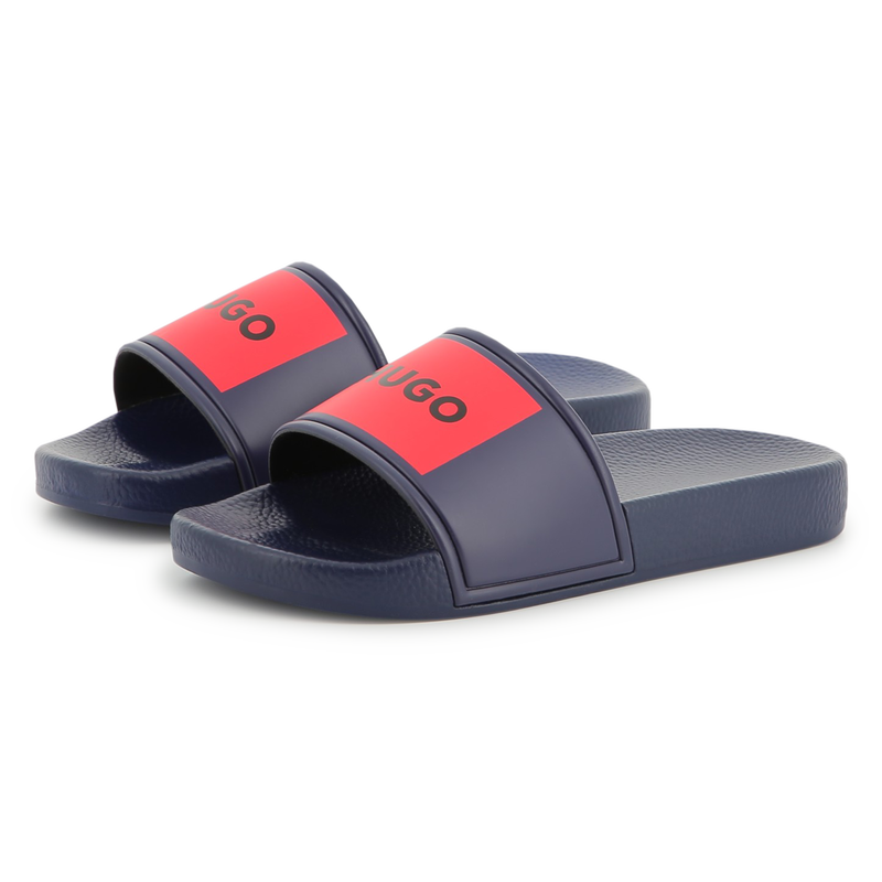 Pantoletten mit Badges HUGO 
                        JUNGE