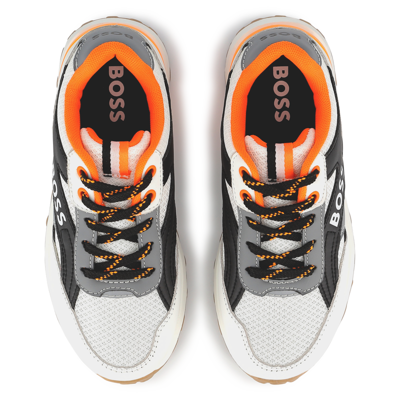 Schn&uuml;rsneaker mit Farbdetail BOSS 
                        JUNGE