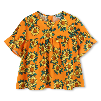 Bluse aus Baumwollsatin KENZO KIDS M&Auml;DCHEN