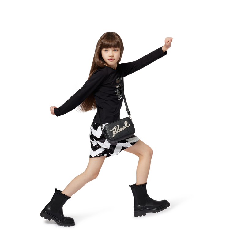 Shorts mit Fischgr&auml;tmuster KARL LAGERFELD KIDS 
                        M&Auml;DCHEN