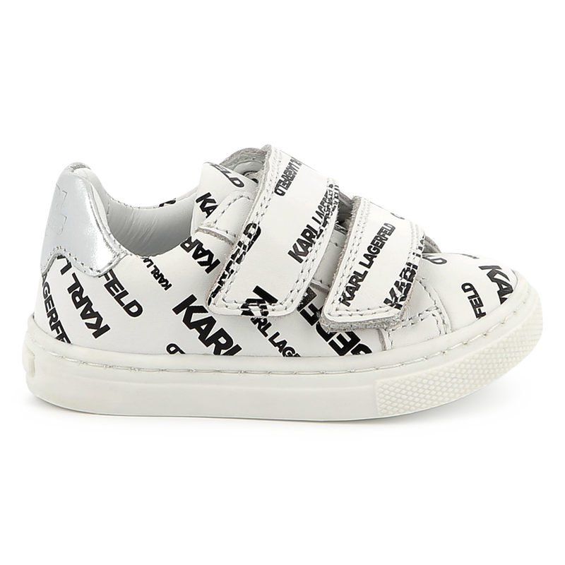 Ledersneaker mit Klett KARL LAGERFELD KIDS 
                        UNISEX