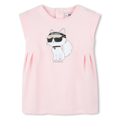 Ausgestelltes Kleid mit Grafik KARL LAGERFELD KIDS M&Auml;DCHEN