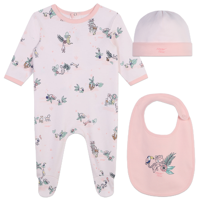 Baumwoll-Pyjama, M&uuml;tze &amp; Latz KENZO KIDS M&Auml;DCHEN