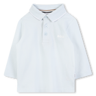 Lang&auml;rmeliges Poloshirt, HIMMELBLAU, hi-res
