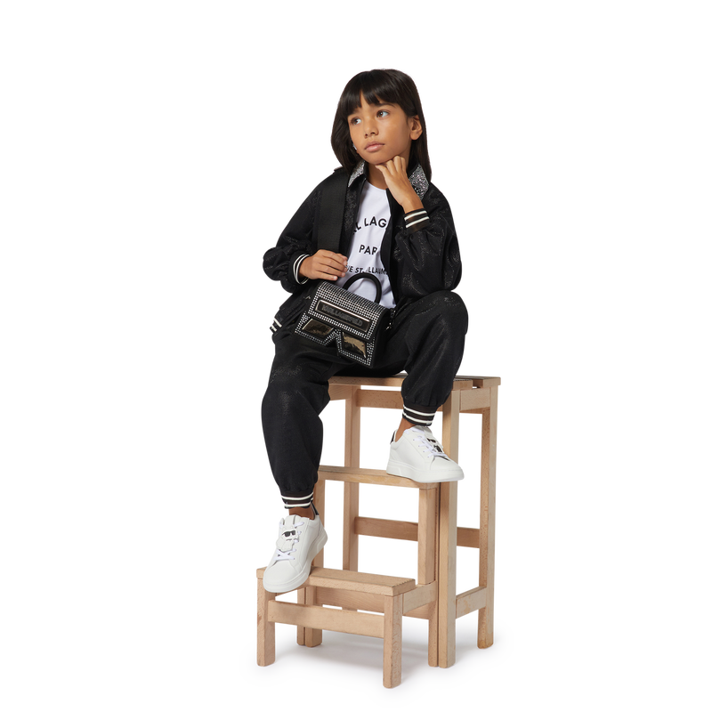 Sweatjacke mit Strasssteinen KARL LAGERFELD KIDS 
                        M&Auml;DCHEN