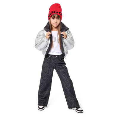 T-Shirt mit Nieten-Logo HUGO MÄDCHEN