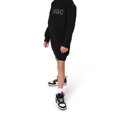 Pulloverkleid mit Nieten HUGO M&Auml;DCHEN