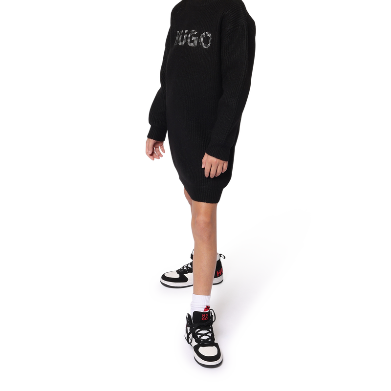 Pulloverkleid mit Nieten HUGO 
                        M&Auml;DCHEN