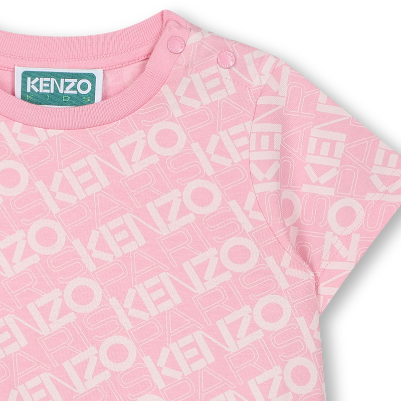Baumwoll-Kleid mit Print KENZO KIDS 
                        M&Auml;DCHEN