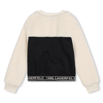 Sweatshirt aus 2 Materialien KARL LAGERFELD KIDS MÄDCHEN