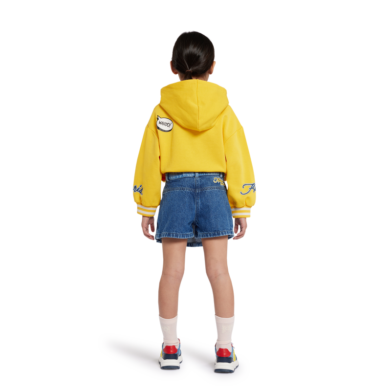 Bestickte Jeansshorts KENZO KIDS 
                        M&Auml;DCHEN