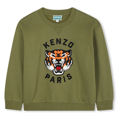 Sweatshirt aus ungebürstetem Fleece KENZO KIDS JUNGE