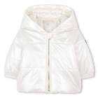 Gl&auml;nzende Daunenjacke mit Kapuze MICHAEL KORS 
                    M&Auml;DCHEN