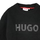 Kurzer Pulli mit Nieten-Logo HUGO 
                    M&Auml;DCHEN