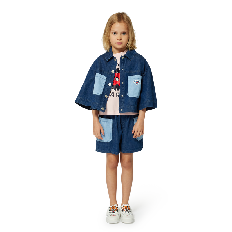 Jeansjacke mit Stickerei KENZO KIDS 
                        M&Auml;DCHEN