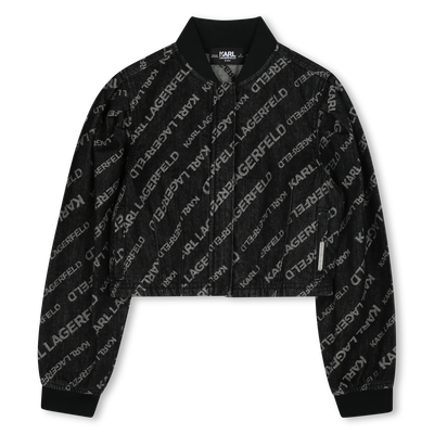 Jeansjacke mit Puff&auml;rmeln KARL LAGERFELD KIDS M&Auml;DCHEN