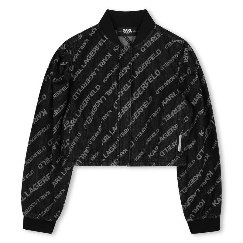 Jeansjacke mit Puff&auml;rmeln KARL LAGERFELD KIDS 
                        M&Auml;DCHEN