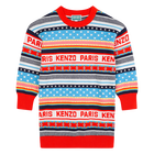 Jacquard-Strickkleid KENZO KIDS 
                    M&Auml;DCHEN